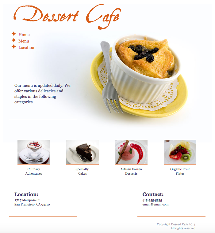 Dessert Cafe page full size